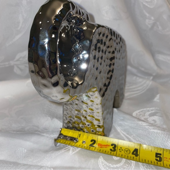 Elephant trunk up for good luck. Unique dimpled metal by Three Hands Corp. - Picture 7 of 9